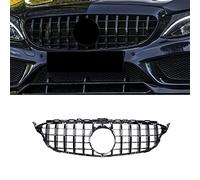 Gangying Front Grille for Mercedes C-Class W205 S205 2015-2018 | Pre-LCI,C180,C200,C220d,C300,Glossy Black,GT Style,No Camera,Not C63