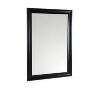 Ganji Black Curved Rectangular Wall-Mounted Framed Mirror, (H)103Cm (W)73Cm
