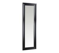 Ganji Black Curved Rectangular Wall-Mounted Framed Mirror, (H)133Cm (W)43Cm