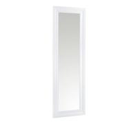 Ganji White Curved Rectangular Wall-Mounted Framed Mirror, (H)133Cm (W)43Cm