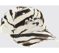 GANNI Animal Print Cotton Baseball Cap with Embroidered Logo - Size: OS - female
