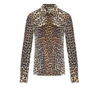 GANNI ANIMALIER SATIN SHIRT 34