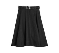 Ganni Belted Twill Midi Wrap Skirt - Black - 40 (UK12 / M)