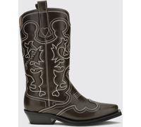 GANNI Boots Woman color Olive - Size: 37 - female