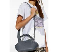 GANNI braided top-handle tote bag - Grey OS
