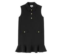 GANNI button ruffled dress - Black 32-34-36-38-40-42-44