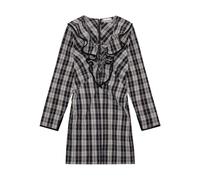 GANNI check ruffled mini dress - Black 32-34-38-44