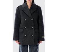 GANNI Coat Woman color Grey - Size: SM - female