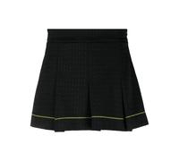 GANNI contrast-trim pleated miniskirt - Black 34-36