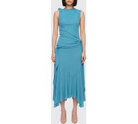 GANNI Dress Woman color Blue - Size: 38 - female