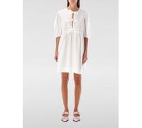 GANNI Dress Woman color White - Size: 38 - female