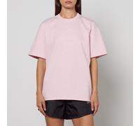 Ganni Drop Shoulder Heart Cotton-Jersey T-Shirt - M