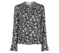 GANNI floral-print crepe blouse - Black 36