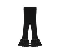GANNI floral ribbed trousers - Black XS-S-M-L-XL