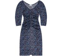 GANNI gathered satin midi dress - Black 32-34-36-38-42-46-52