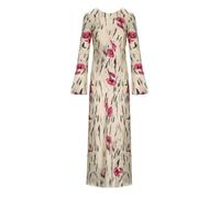 GANNI IVORY LONG SATIN DRESS 38