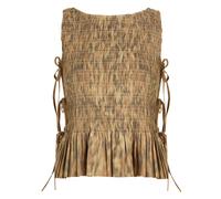 Ganni Leopard-print Stretch-cotton Poplin top - Light Brown - 38 (UK10 / S)