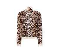 GANNI leopard-print turtleneck top - Brown XXS-XS-M-L-XL