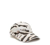 Ganni Logo-appliqué Zebra-print Cotton cap - Cream - One Size
