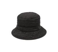 GANNI logo-patch quilted bucket hat - Black XS/S