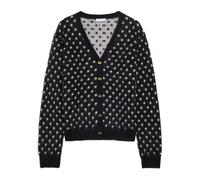 Ganni Polka dot Brushed Alpaca-blend Cardigan - Black - M (UK12 / M)