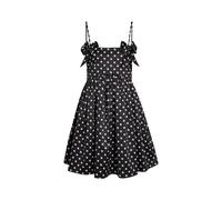 Ganni Polka-dot Stretch-satin Mini Dress - Black - 38 (UK10 / S)