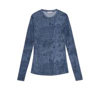 GANNI printed mesh top - Blue 36