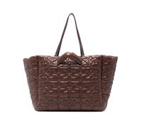 GANNI Quilted Re-Tech XXL tote bag - Brown One Size
