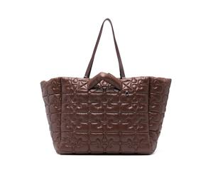 GANNI Quilted Re-Tech XXL tote bag - Brown One Size