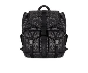 GANNI RE-TECH BLACK BACKPACK One Size