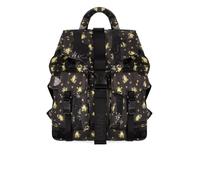 GANNI RE-TECH BLACK WASHED-EFFECT BACKPACK One Size