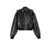 GANNI ruffled-collar jacket - Black 36-38