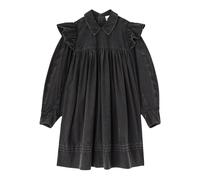 GANNI ruffled-detail mini dress - Black 32-34-36-38-40-42-44