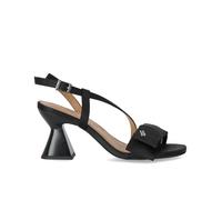 GANNI SATIN BLACK HEELED SANDAL 37