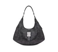 GANNI small Kat flower-buckle shoulder bag - Black One Size