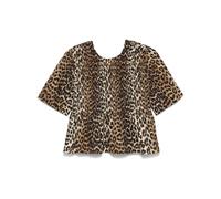 GANNI smock leopard printed blouse - Brown 38