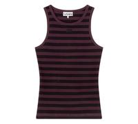GANNI stripe rib tank top - Brown XS