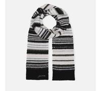 Ganni , Striped Wool Scarf Black ,Black female, Sizes: ONE SIZE