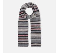Ganni Striped Soft Wool-Blend Scarf