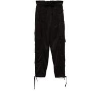 GANNI washed satin trousers - Black 40
