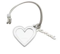 GANNI Women's Bou Heart Mirror Keyring Silver