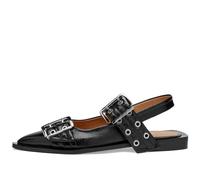 GANNI Women's Chunky Buckle Ballerina Black