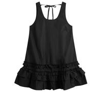 GANNI Women's Cotton Poplin U-Neck Mini Dress Black
