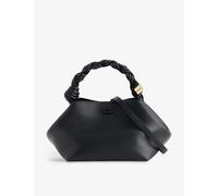Ganni Womens Ganni Bou Small Leather Top-Handle Bag Black