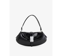 Ganni Womens Ganni Kat Baguette Leather Shoulder Bag Black