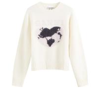 GANNI Women's O-Neck Jumper Egret