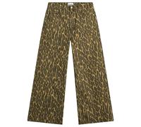GANNI Women's Print Denim Baggy Jeans Khaki