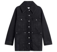 GANNI Women's Rigid Denim Midi Jacket Black Washed