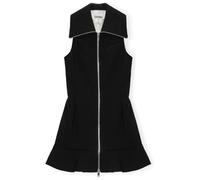 GANNI zip-up crepe mini dress - Black 40