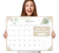 Gannyfer Large Desk Calendar 2025-2026 with Desktop Mat,22" x 17" Desktop Pad Calendar, 18 Month Table Calendar from July 2025 to Dec 2026, Office Supplies Perfect for Home School and Office - Gray